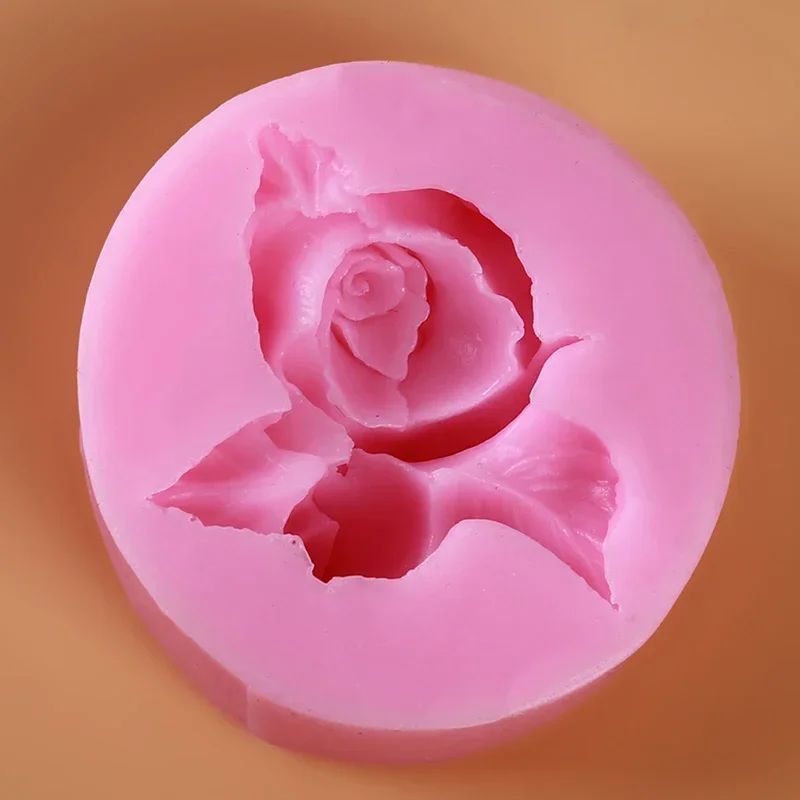 1Pc 3D Rose Flower Bloom Silicone Fondant Soap Cake Mold Cupcake Jelly Candy Chocolate Decoration Baking Tool Moulds