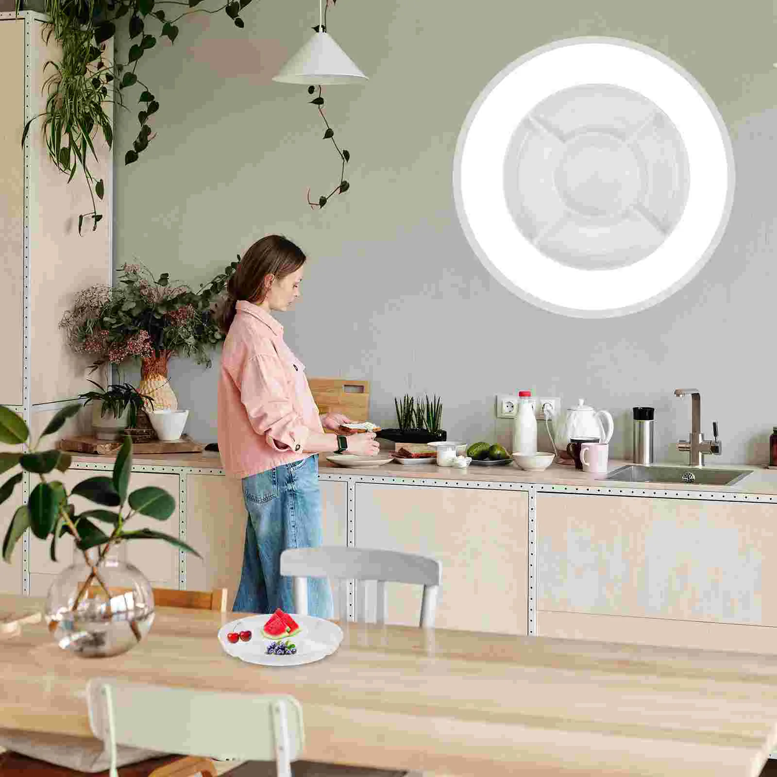 9 Inch Nuts Container Melamine Food Tray Fruit Plate Condiment Snack Serving Platter Appetizer Candy Storage