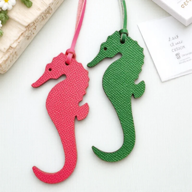 PU leather bag accessories luggage accessories seahorse shape personalized pendant bag jewelry keychain