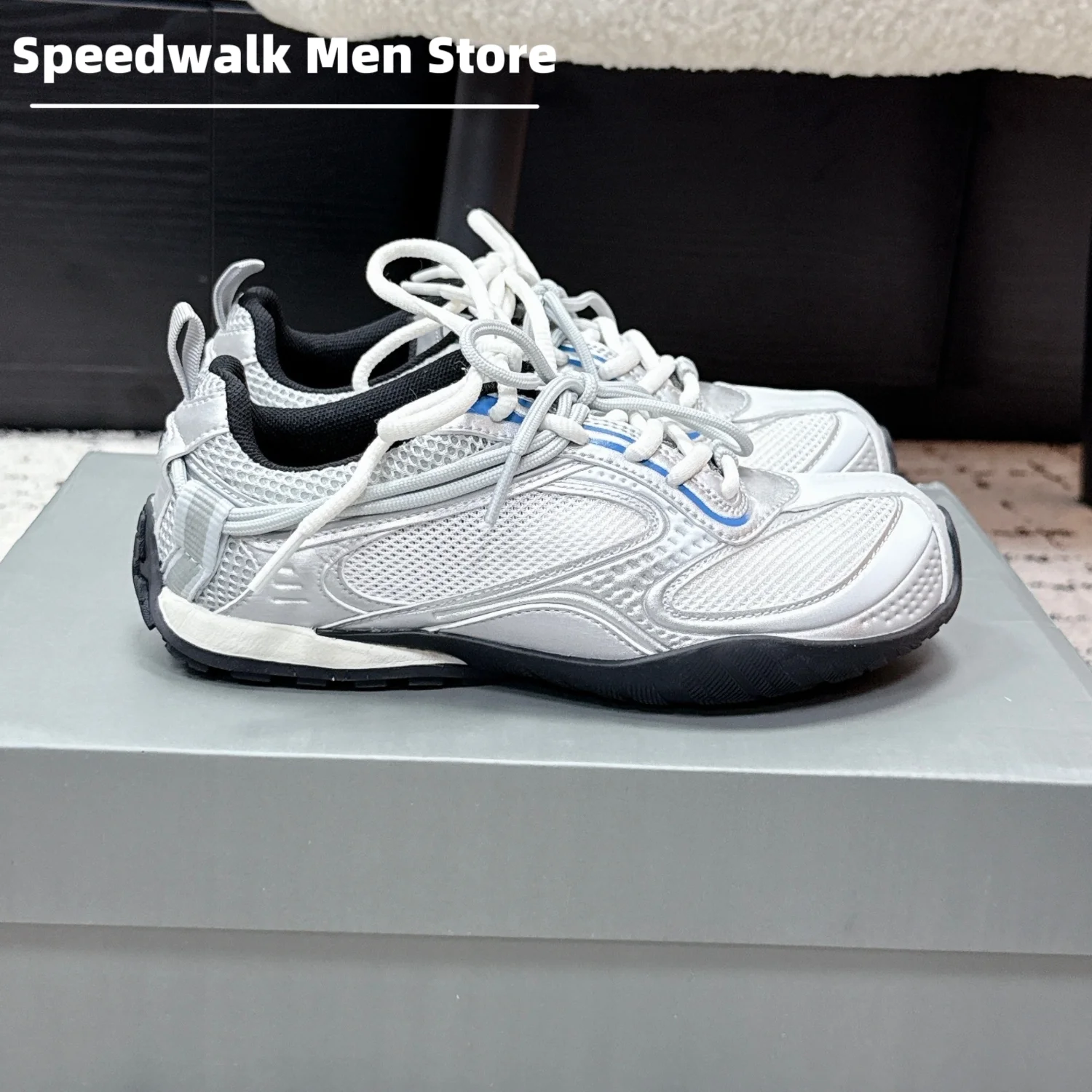 2026New Spring Summer Hollow Breathable Mesh Sports Shoes for Men Women PU Color Block Non Slip Retro Outdoor Running Sneakers
