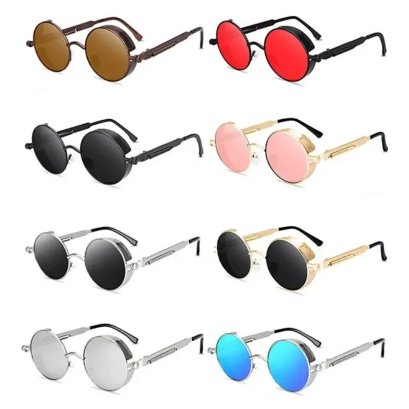 Clip On Sunglasses Men Steampunk Brand Design Women Fashion Glasses Vintage Retro Fashion Sunglasses Oculos UV400