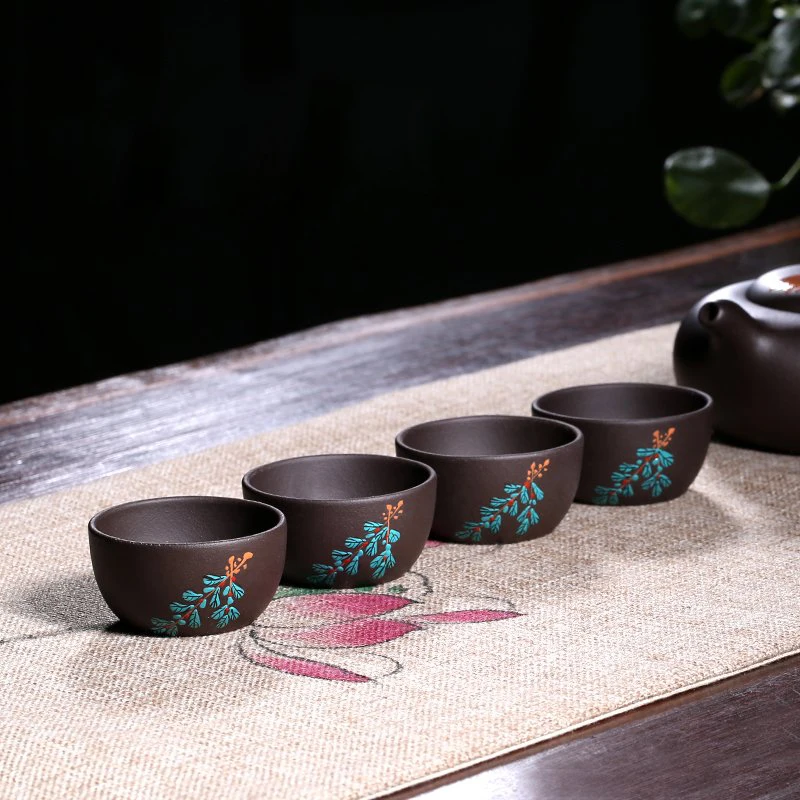 Zanghutianxia Yixing Zisha Cup Master Cup Tea Cup Personal Cup Tea Bowl Painted Clay Painting Small Cup/Single