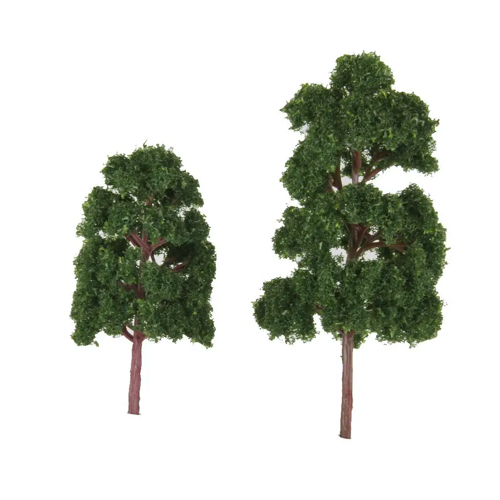 10pcs Model Trees 1:75 for HO Scale Layout Diorama Scenery