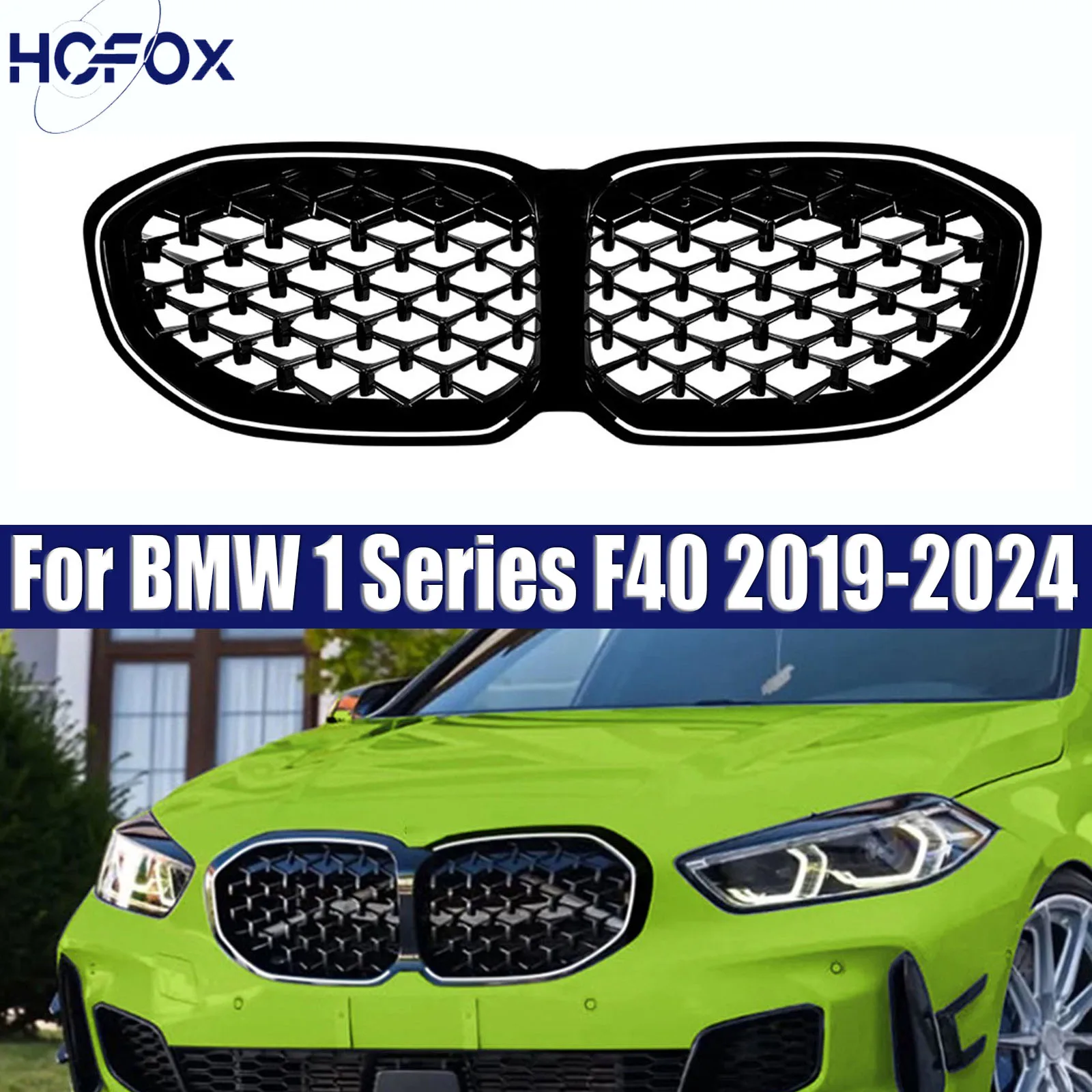 For BMW 1 Series F40 2019-2024 Perfectly matched front hood bumper grille Front Inlet Gril