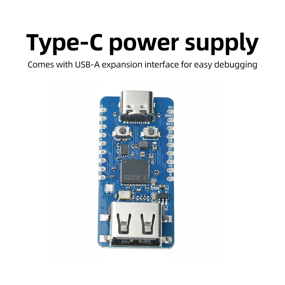 RP2350-USB-A Mini-Entwicklungsboard RP2350A Dual Cortex-M33 RISC-V 150MHz 520KB SRAM 2MB Flash Type-C für IoT Maker DIY-Projekt – Detail 5