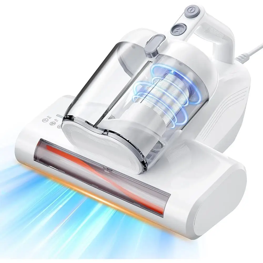 Mattress Vacuum Cleaner 16Kpa Suction 40000RPM Brushroll HEPA Filter UV-C Light Bed Cleaning Device 600W Motor Dust Removal