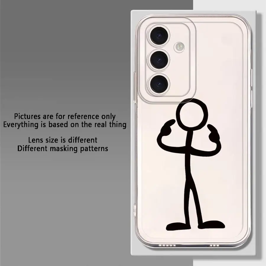 حافظة لهاتف سامسونج جالاكسي A34 A35 A73 A54 A33 A55 A23 A14 A36 A13 A56 A15 A26 A24 A25 غطاء هاتف ناعم شخصيات خط لطيف #3