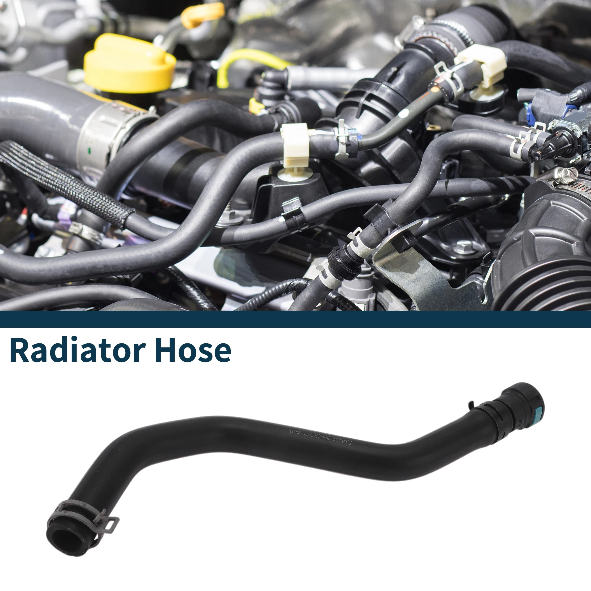 UXCELL خرطوم المبرد سخان خرطوم المبرد المخرج خرطوم الأنابيب رقم D4B118K579AA لفورد EcoSport 1.0T 2017 أنبوب مدخل الهواء الدافئ #2