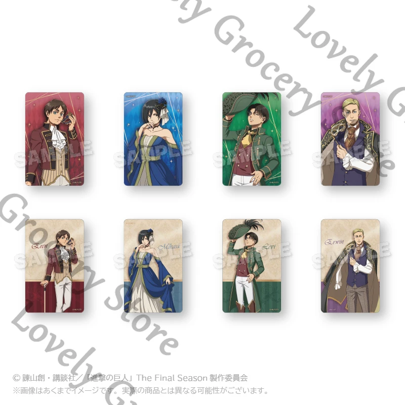 

Anime Attack on Titan Levi Ackerman Shingeki No Kyojin Mikasa·Ackerman Eren Jaeger Cosplay Character Card Lesser Calorie Gift