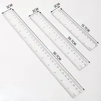 15cm 20cm 30cm Straight Ruler Transparent Plastic Ruler Drawing Tool Desk Accessories Student Stationery School Office Supplies
