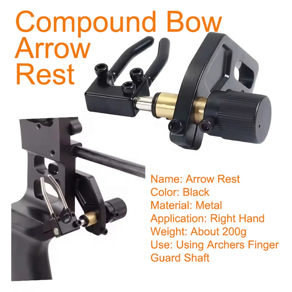 Archery Arrow Rest Compound for RH Type Recurve Bow Hunting, Right Hand Estilingue, Arrow Shooting Accessory, 1Pc