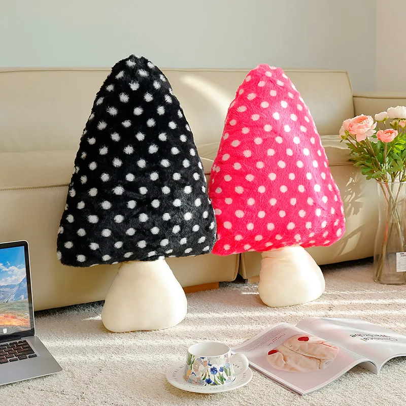북유럽 스타일 버섯 봉제 인형, 심플한 버섯 봉제 베개 장난감, 홈 데코