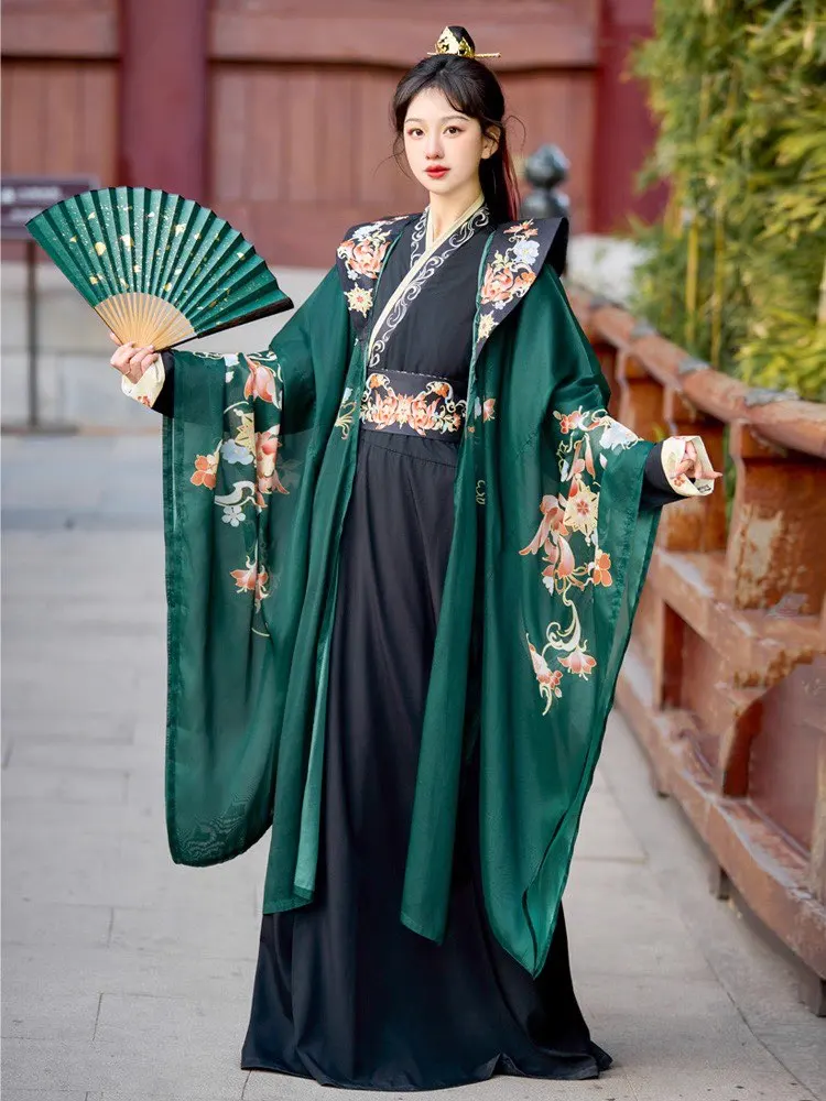 Hanfu 드레스 여성 고대 중국 전통 Hanfu 여성 할로윈 코스프레 의상 파티 Hanfu 레드 블랙 화이트 플러스 사이즈 4XL