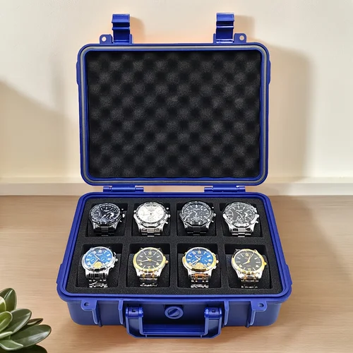 Imagen 2 del producto Caja de almacenamiento para relojes, Material PP, capacidad para relojes 4/8, resistente al agua y al polvo, gran regalo para San Valentín/Día del Padre/Navidad, 1 ud.