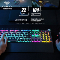 Aula T500 Mechanical Keyboard And Mouse Set Wired Keyboard And Mouse Set Steam Punk Macro Programming Wrist Pad Gaming Keyboard