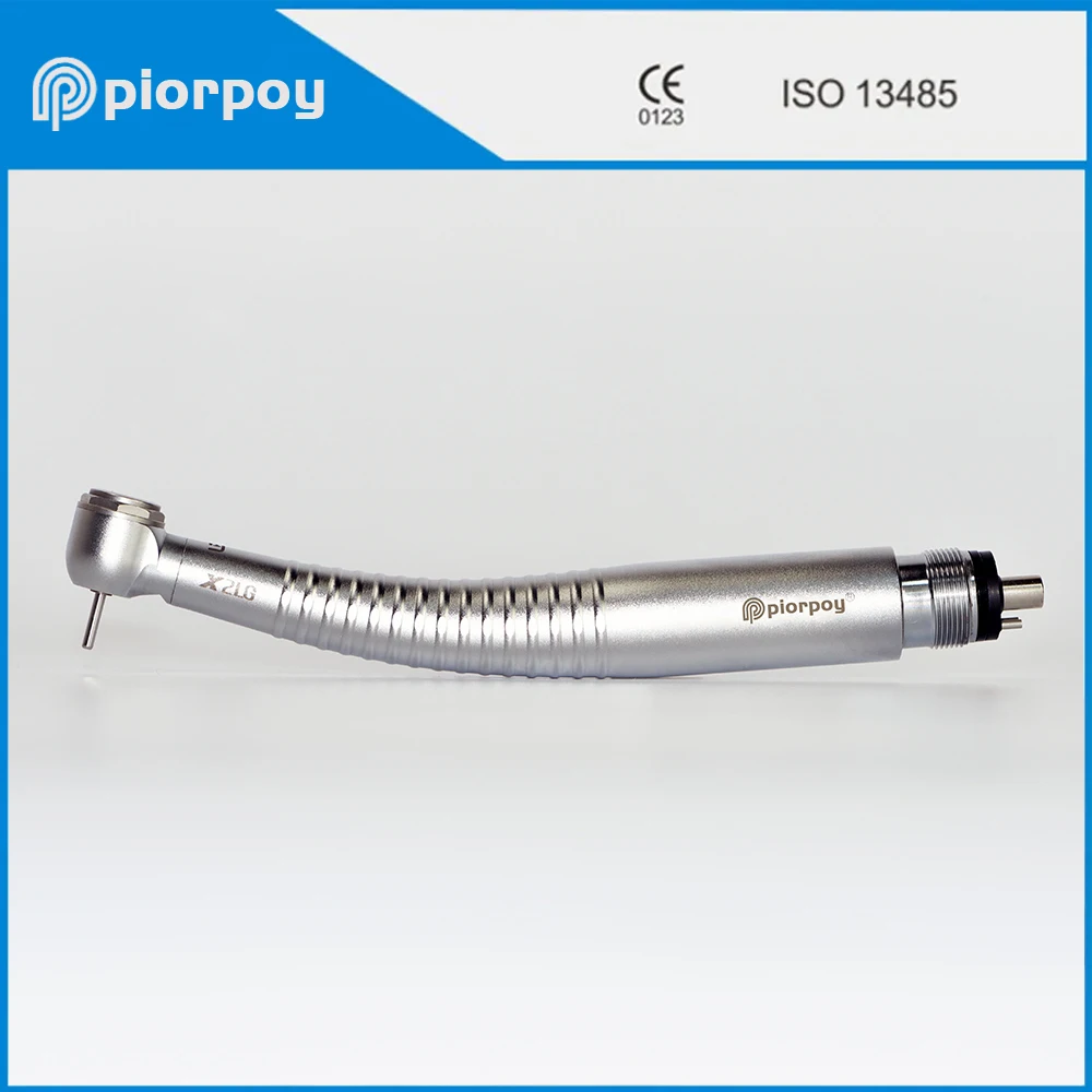 PIORPOY LED Dental High Speed Handpiece 2/4 Holes 4 Water Spray Anti-vibration of Motor Dentistry Tool Standard Head Push Button