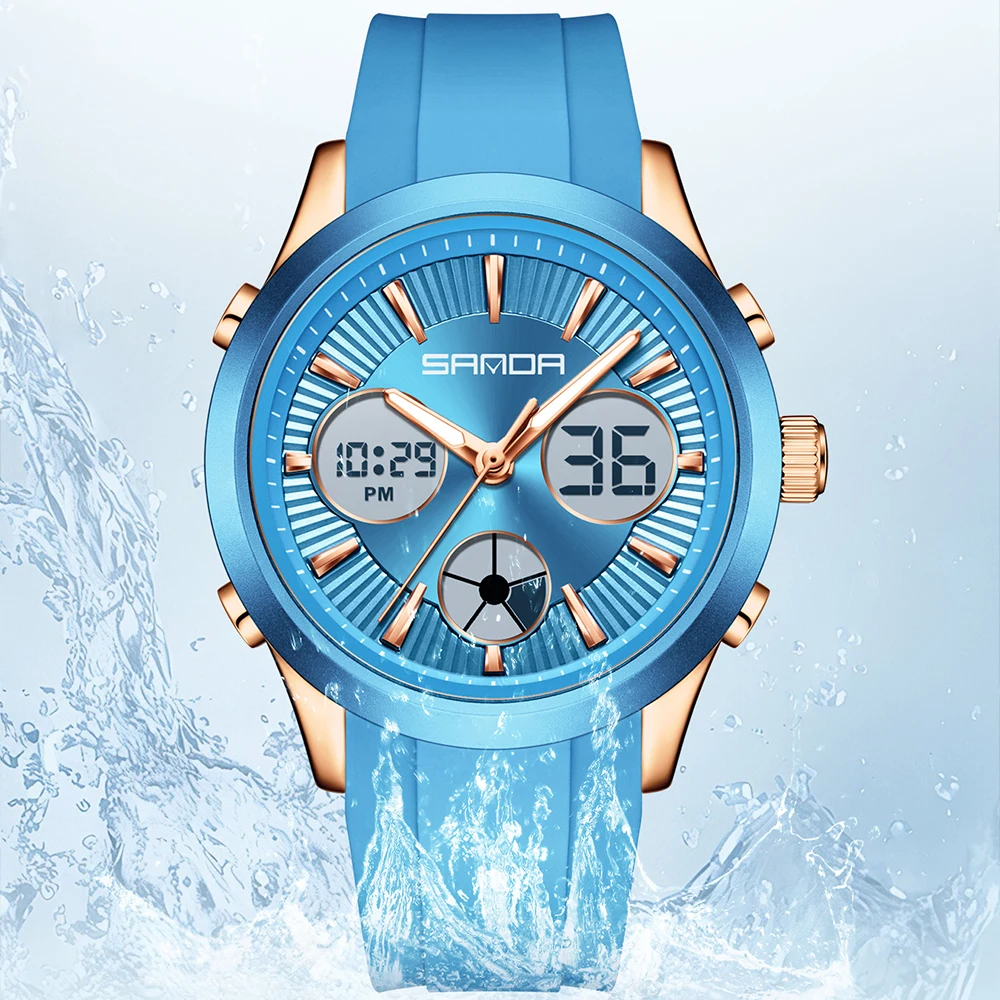 2025 Fashion Sport Military Clock Dual Dislay LED Electronic Watches Waterproof Watch for Men Quartz Dress Wristwatches