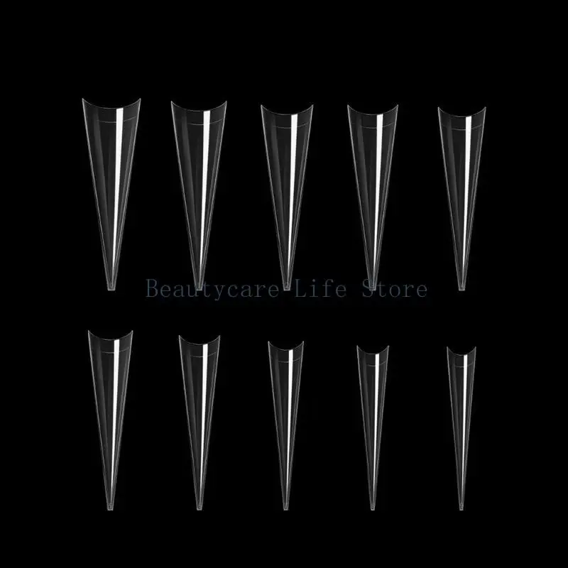 652C Tips Half Cover Fake-Nail Tips Long Pointed False Tips Artificial Tips 300/500