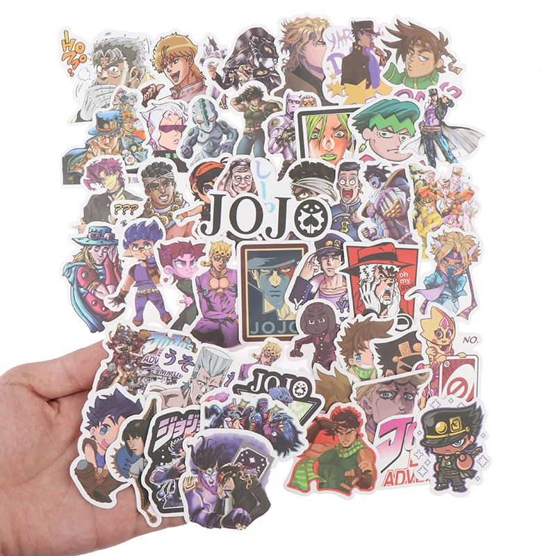 50Pcs Jojos Bizzare Adventure Stickers For Motorcycle Laptop Bicycle Skateboard