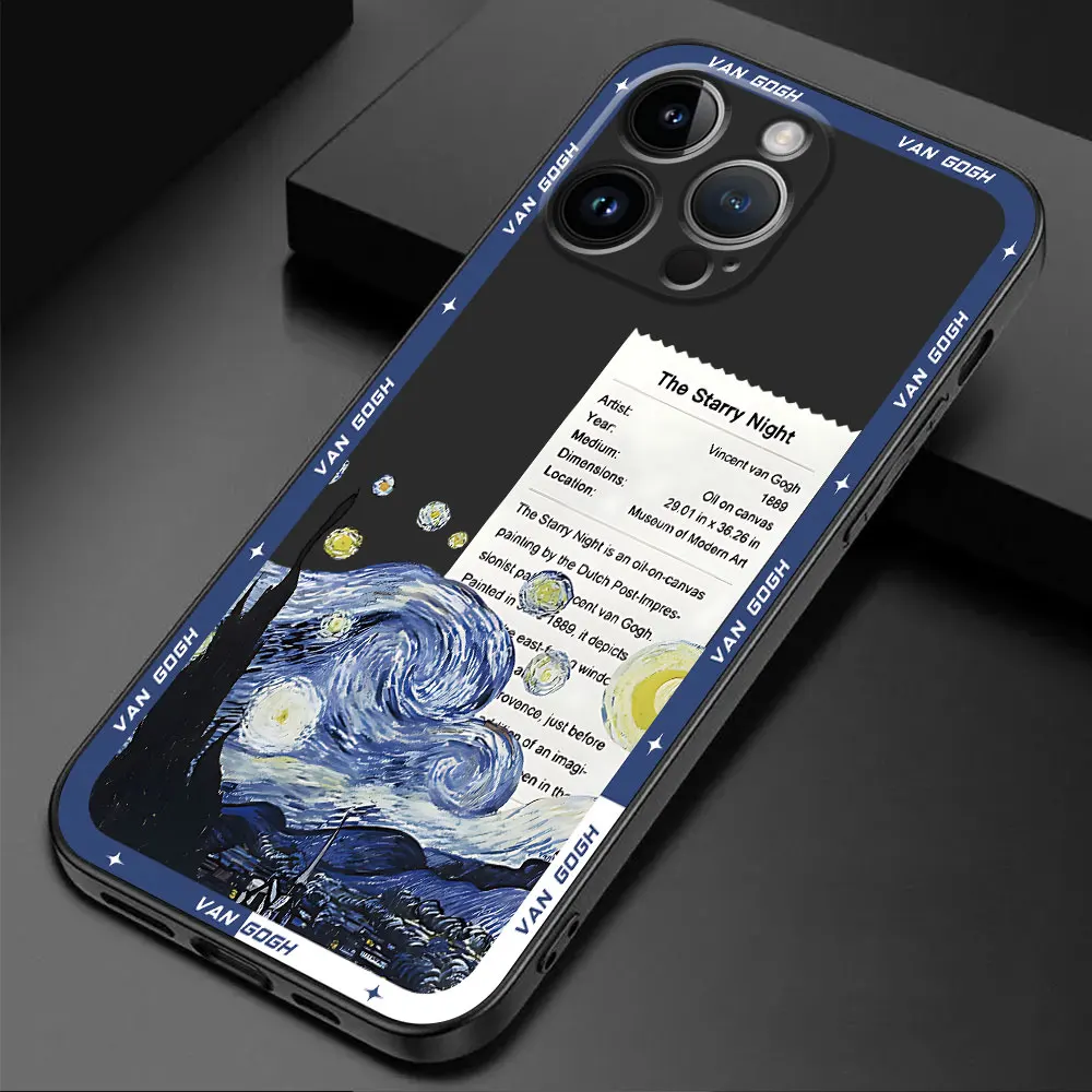 Phone Case for Google Pixel 8 Pro 7a 7 Pro 6 Pro 6a Coque Cover Van Gogh Sunflowers The Starry Night Art Silicone