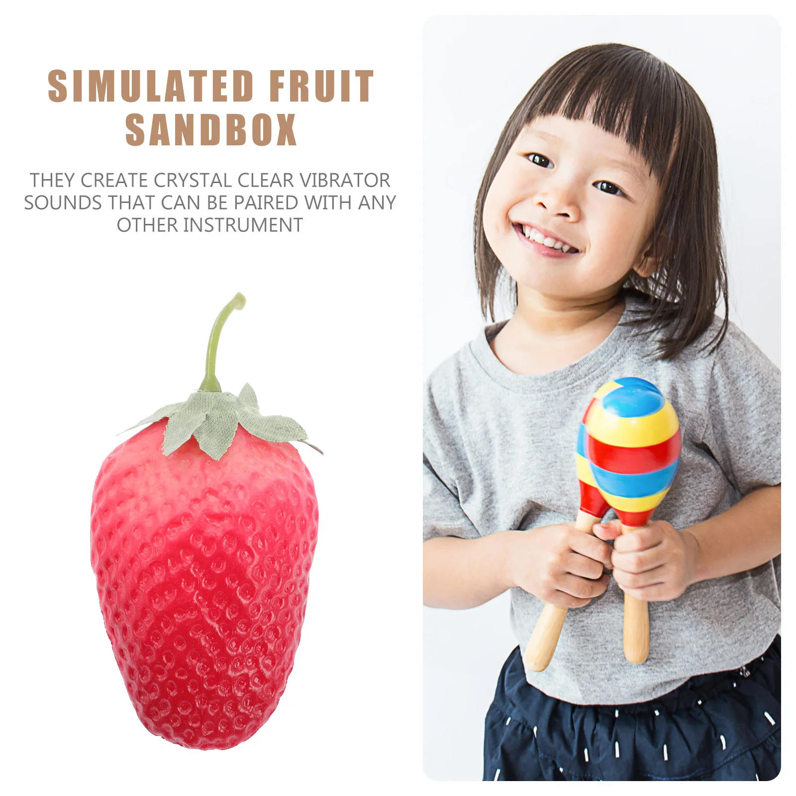 هزازات الفراولة آلة موسيقية قرع الفاكهة اللعب التعليمية المبكرة محاكاة الزخرفية #4