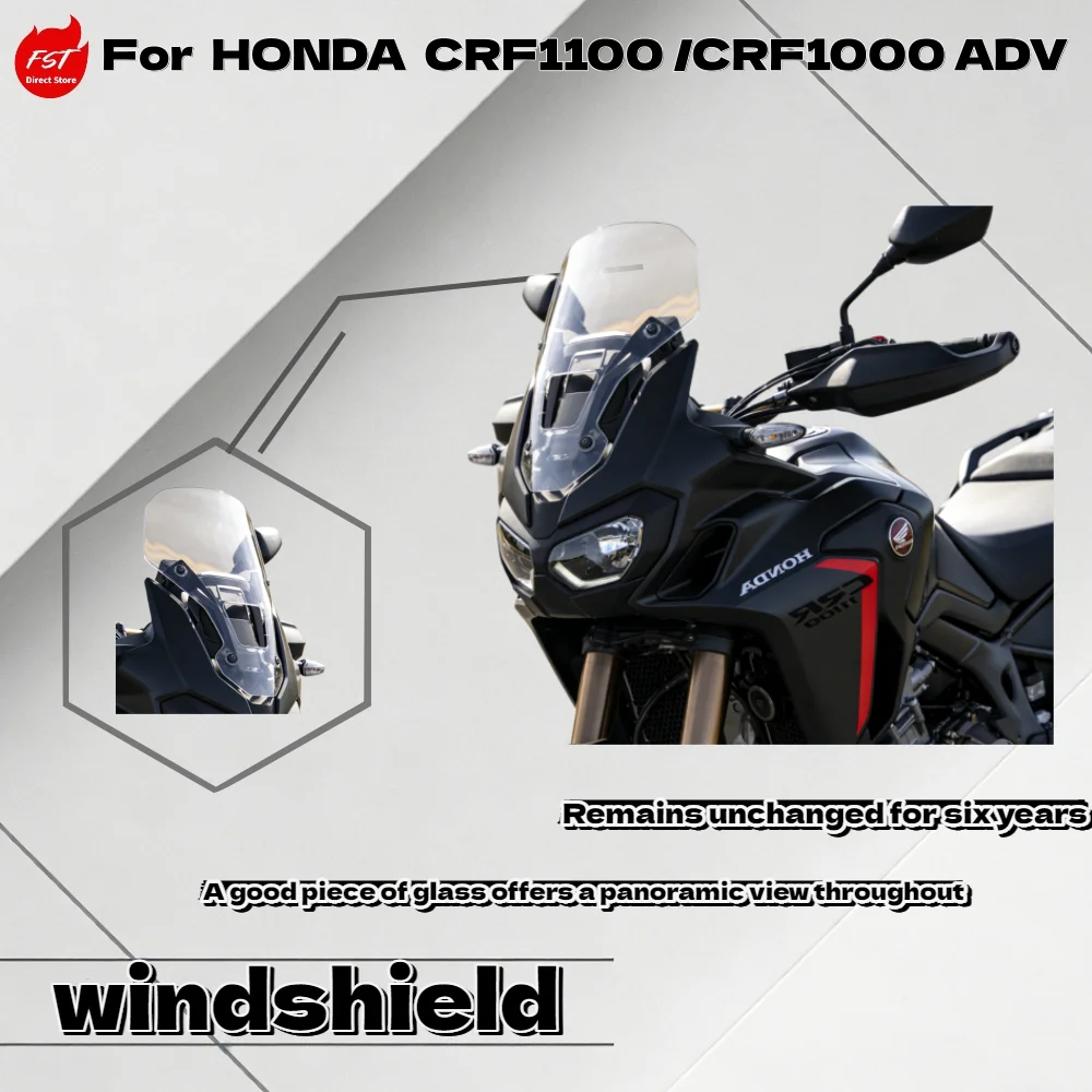 

For Honda CRF1100 CRF1000 ADV Africa Twin Modified Heightened Windshield Glass