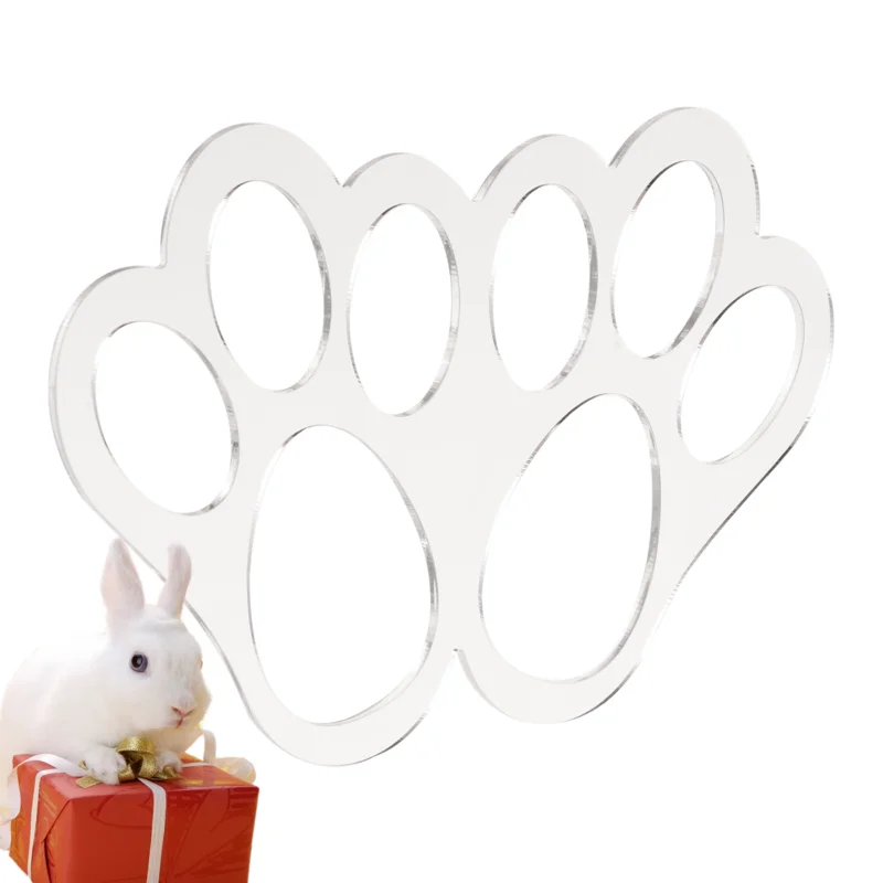 Easter Rabbit Footprints Stencil Festive Acrylic Rabbit Footprint Template Happy Easter Party Decorations DIY Easter Day Holiday