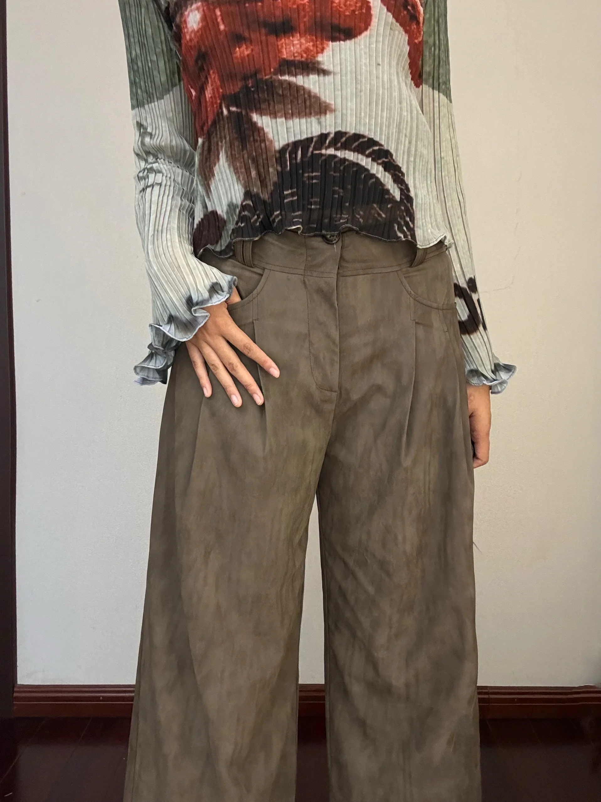 

Comfortable plus Size Wide Leg Pants Versatile Loose Fit Leather Trousers You'll Never Want to Return Trending Autumn Casual ...