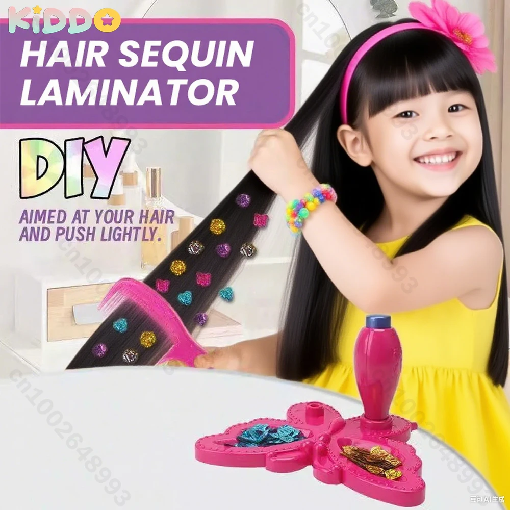 

Hair Jewelry Press Film Diamond Hair Accessories DIY Set Children Play House Dress Up Makeup Hair Decoration Hair Nail Drill Toy