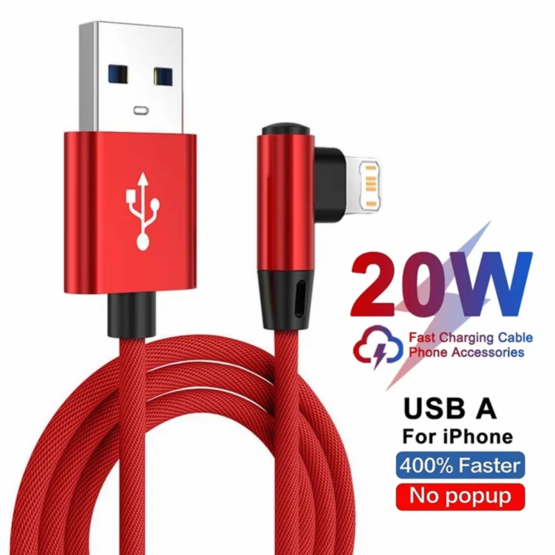 直角高速充電 USB ケーブル iPhone 11 12 13 プロ XS 最大 X XR 6 6S 7