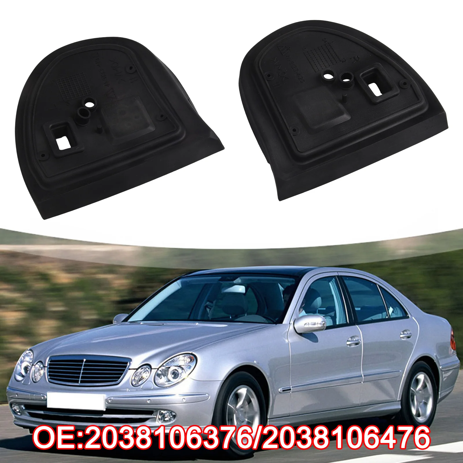Car Mirror Seals Black Rubber Seals Manual Fold Adjustment Perfect Fit Smooth Black Finish Weather Resistant Easy Installation