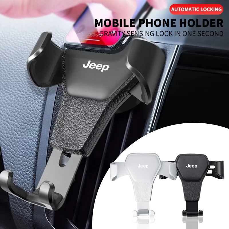 

Gravity Auto Phone Holder Car Air Vent Clip Mount Mobile Phone Holder For Jeep Renegade Compass Wrangler Grand Cherokee