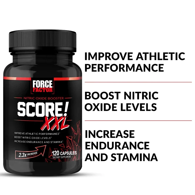 Force Factor Score XXL Nitric Oxide Supplement with L-Citrulline Maca and Tribulus To Help Build Muscle and Increase Endurance