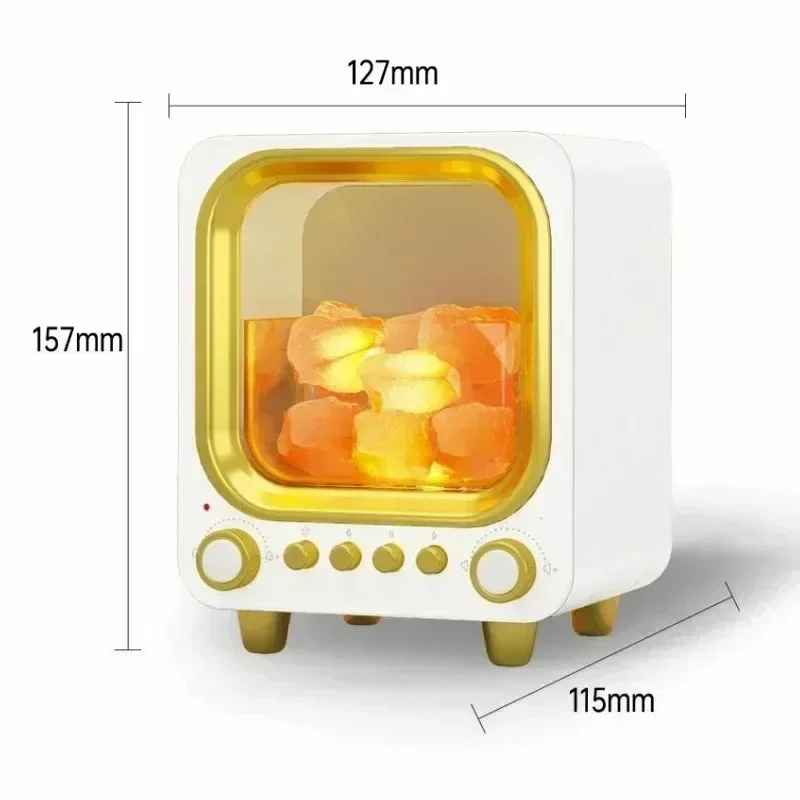 New Smart Aroma Diffuser Humidifier with Bluetooth Speaker, USB Crystal Stone Fragrance Machine for Home and Office Use