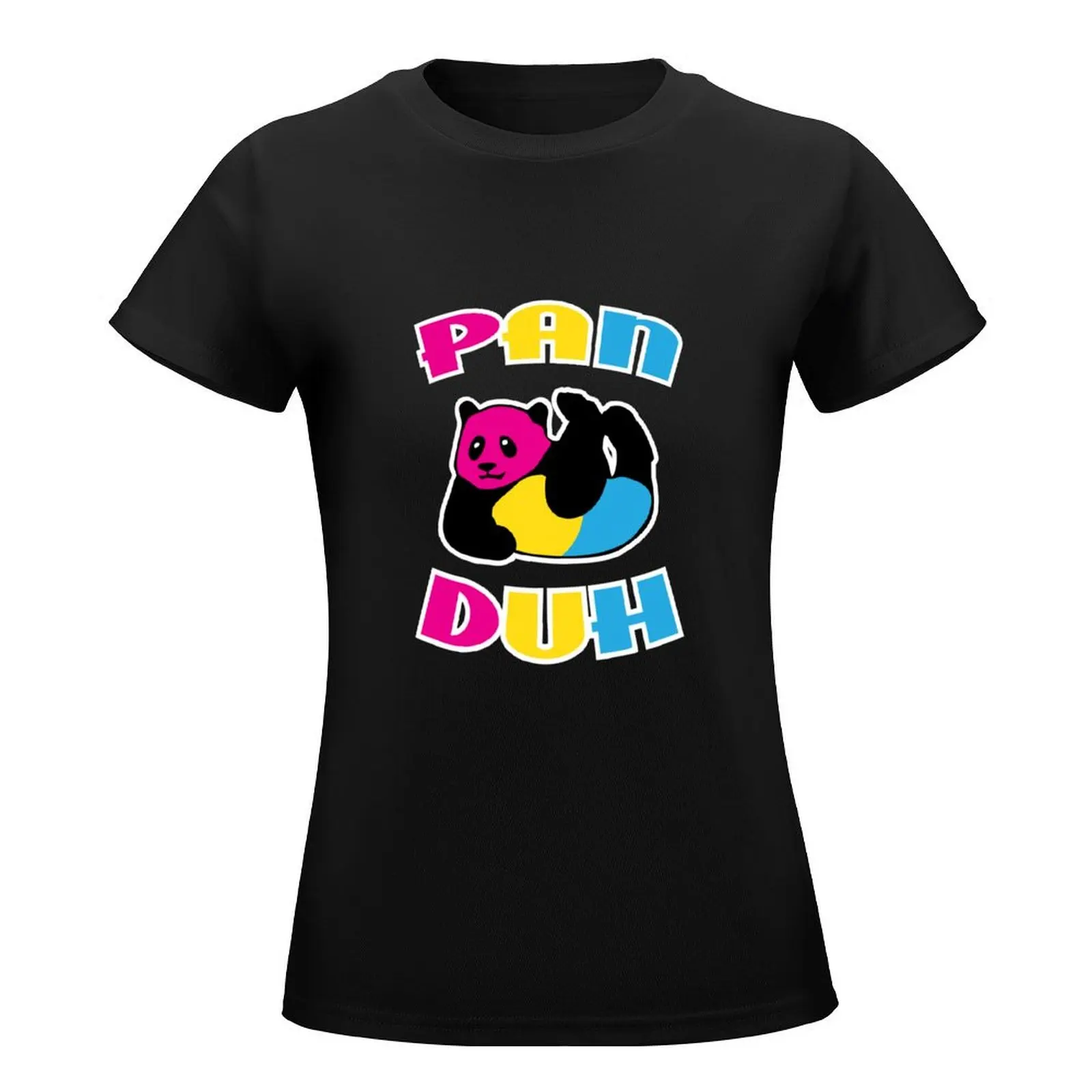 Pan Duh Panda Pansexual LGBT Pride T-Shirt funny shirts graphic tees cute clothes workout shirts for Women loose fit