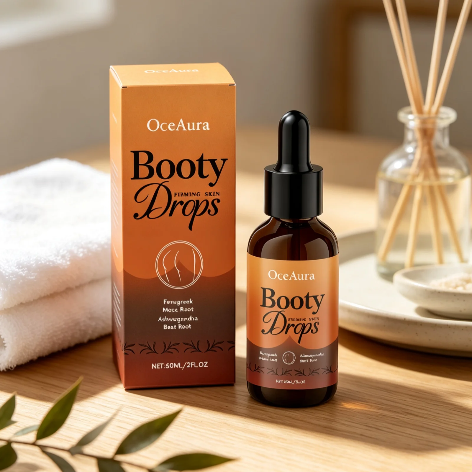 OceAura Buttock Lifting Essence Improve Hip Line Anti‑sagging Improve Elasticity Booty Sculpting Sexy Plump Hip Firming Care Oil