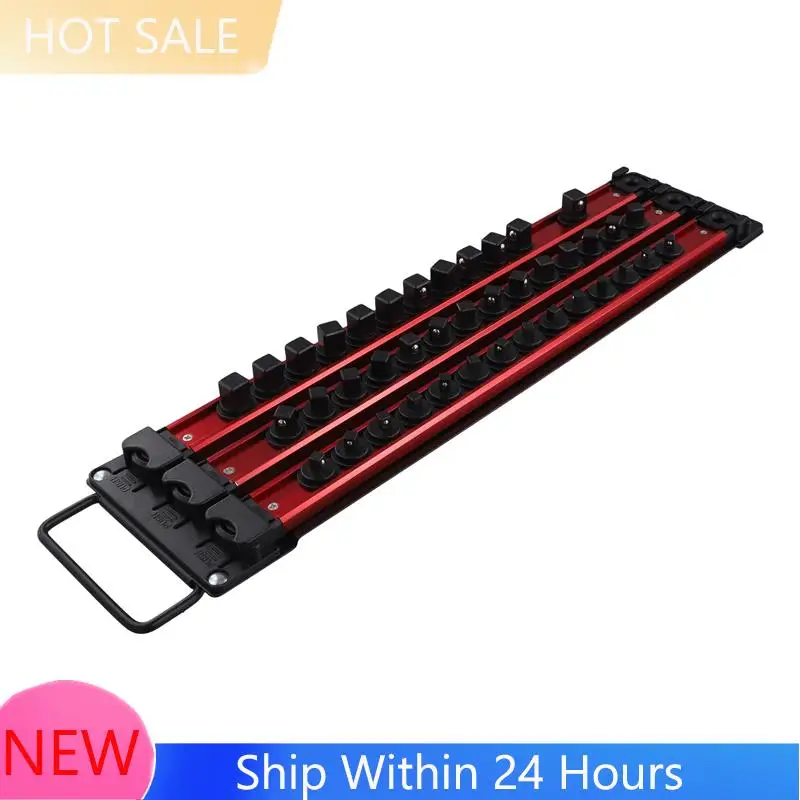 A78K New Household Electrician Metal Socket Storage Rack With Magnetic Strip For Screwdriver Heads
