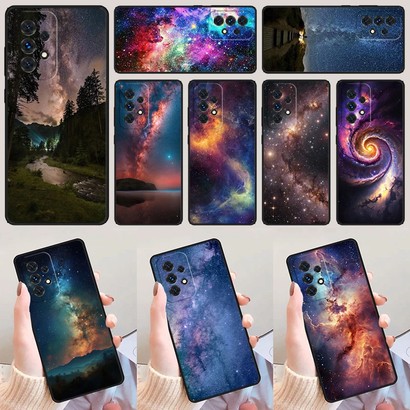 Milky Way Galaxy Space Stars For Samsung Galaxy A52 A72 A73 A20e A21S A50 A70 A11 A12 A42 A31 A40 A51 A71 A32 A80 A91 Phone Case