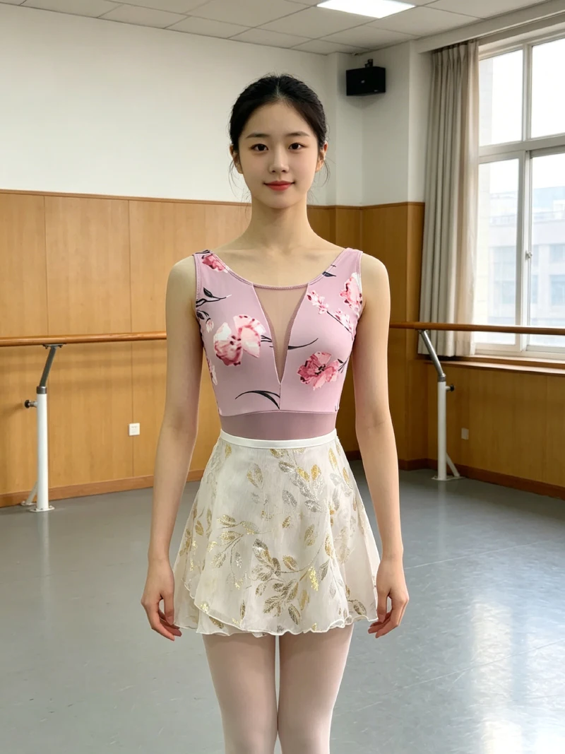 Daily Practice Ballet Dance Leotard Women Advanced Printing Gymnastics Dancing Clothes Adult Professional Ballet Leotard
