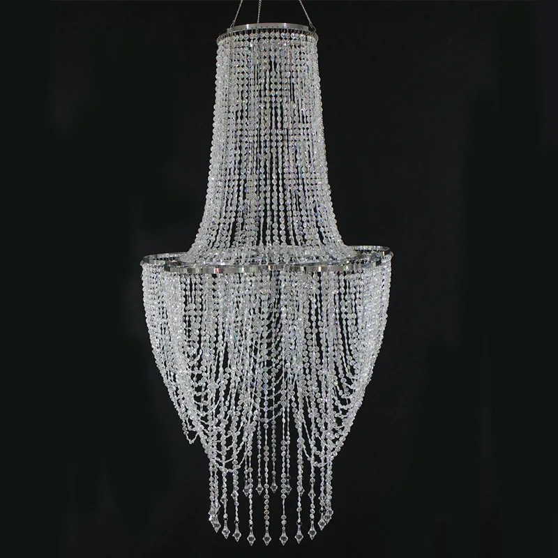 Wedding party acrylic wired beads Symphony chandelier string bead curtain wedding atmosphere