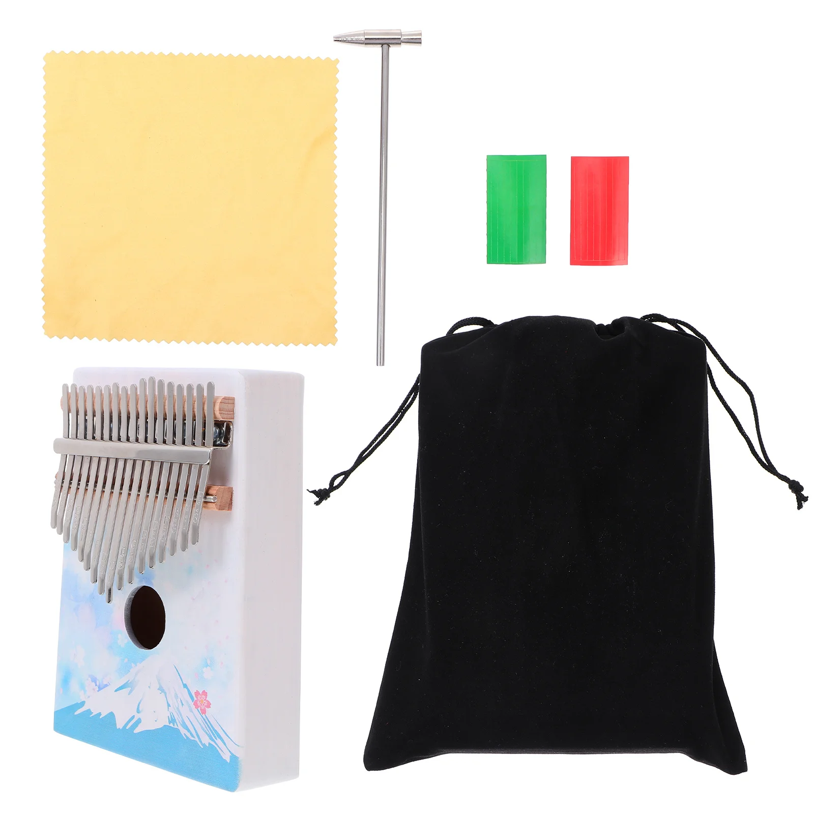 

1Set Portable Thumb Piano 17-Key Kalimba Wooden Durable Beginner Kids Musical Instrument Thumb Piano Kids Musical Instrument