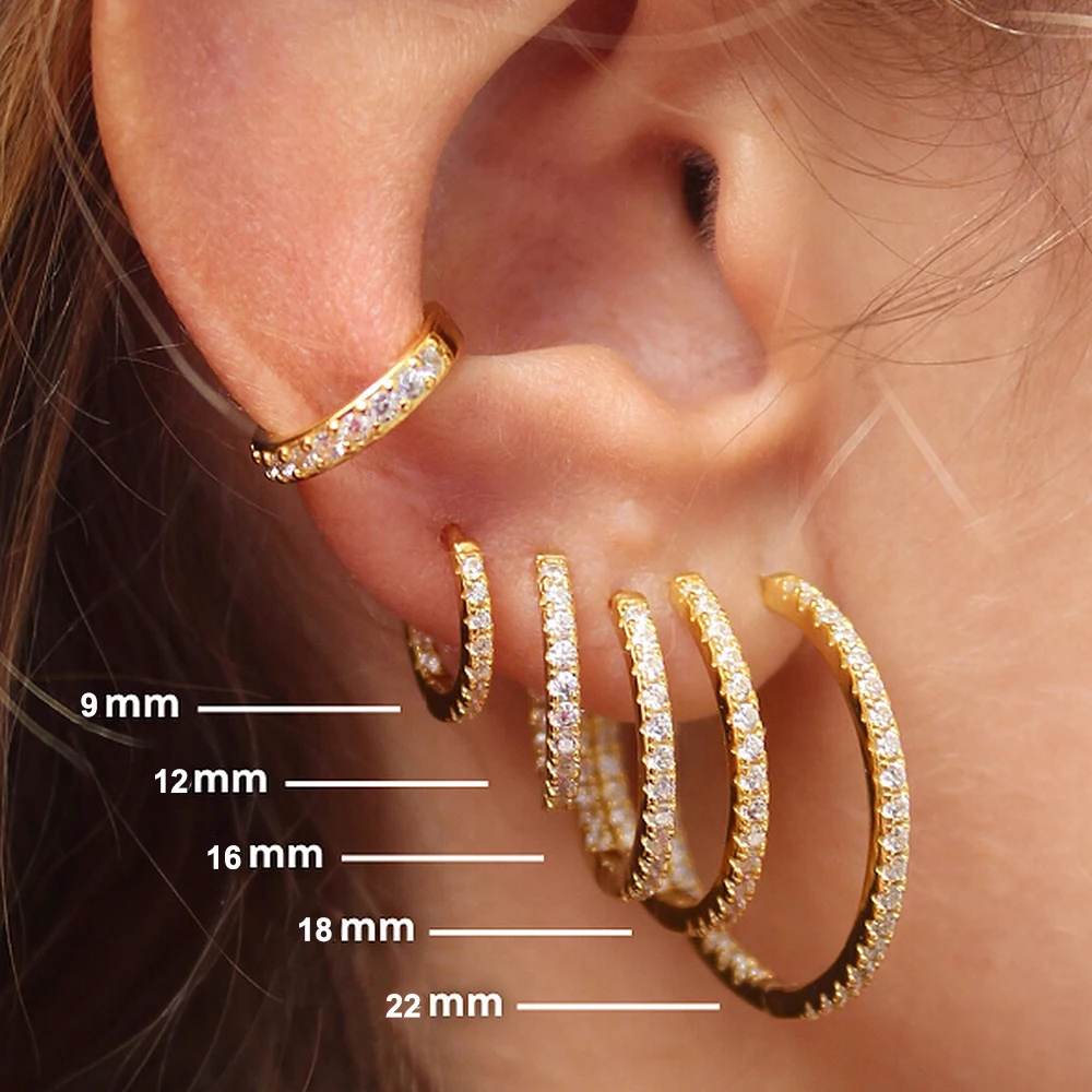 2Pcs Rainbow Large Huggie Hoops Earrings for Women Stainless