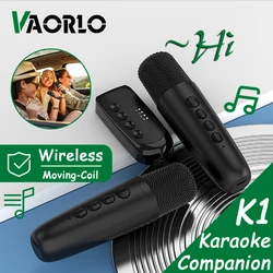 VAORLO DS-K1 Karaoke Companion Bluetooth 5.3 microfono dinamico Wireless KTV DSP Mixer System 3.5MM AUX Type-C amplificatore Host