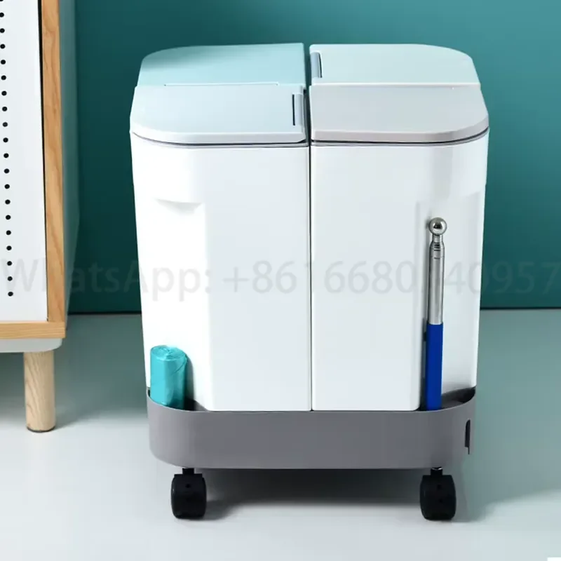Recycling Garbage Bin Kitchen Storage Box Trash Can Garbage Sorting Bin With 4 Compartments view 4