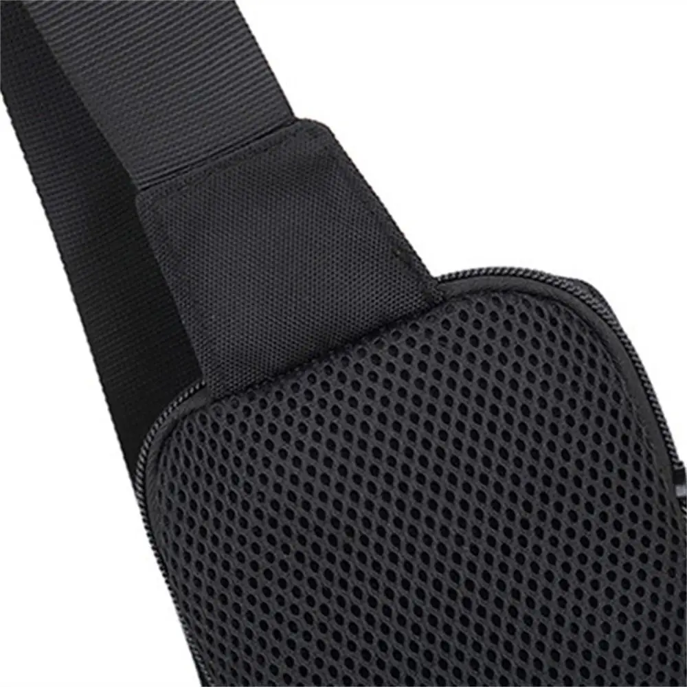 Luxuriöse Crossbody-Brusttasche für Herren, lässige Oxford-Umhängetasche, kleine schwarze Handytasche für Männer, geeignet zum Radfahren – Detail 11