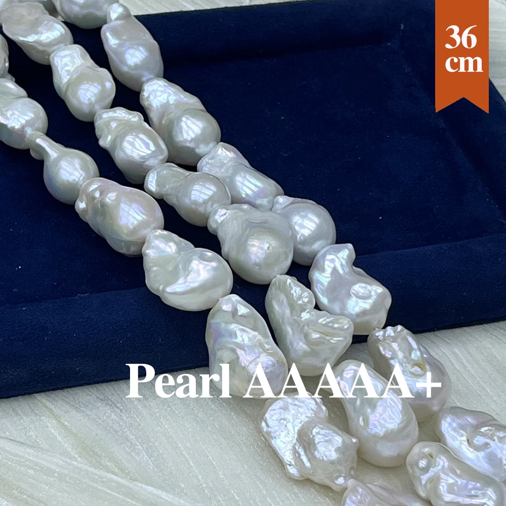 

Fish Tail Baroque Pearl Beads Gloss 100% Real Freshwater Pearl Loose Beaded for Making DIY Jewerly Necklace Bracelet 18x26-20x30