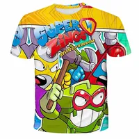 2025 New Summer Baby Boy Los Super Zings Series Pattern Printing Dibujos De SuperZings Children's T-Shirt Children Girls Clothes