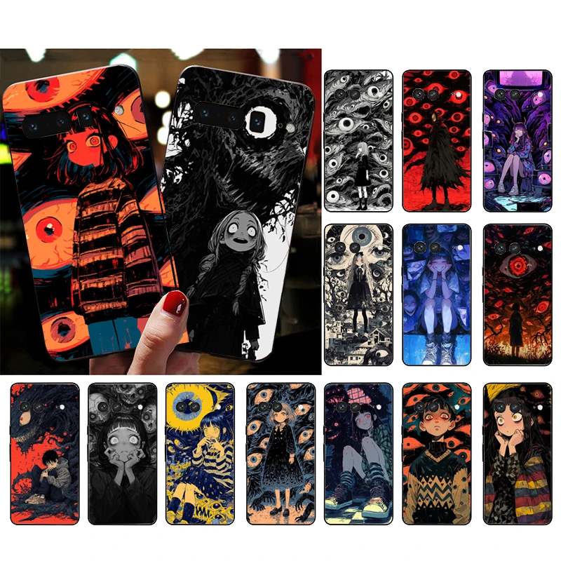 Ghost Girl Art Phone Case For Google Pixel 10 9 Pro XL 9A 8 7 6 Pro Pixel 8A 7A 6A Pixel 8 7 6 5
