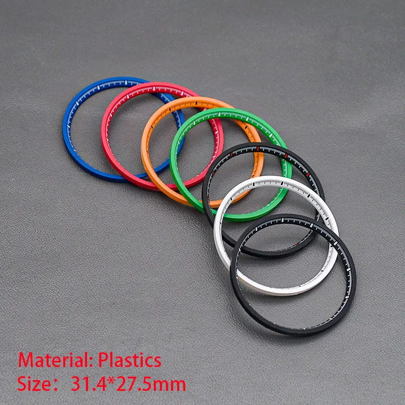 31.4*27.5mm Plastics Watch Chapter Ring For SKX6105 6309 SKX007 SRPD53 PROSPEX Series Fit  NH35 NH36 7S 4R Movement Watch