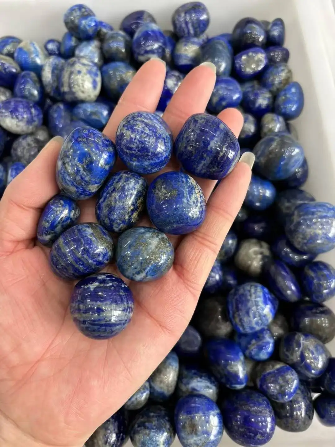 100g cristais naturais de lápis-lazúli pedras polidas caídas pedra preciosa falsa em massa, pedra de cura reiki, pedras de decoração de casa